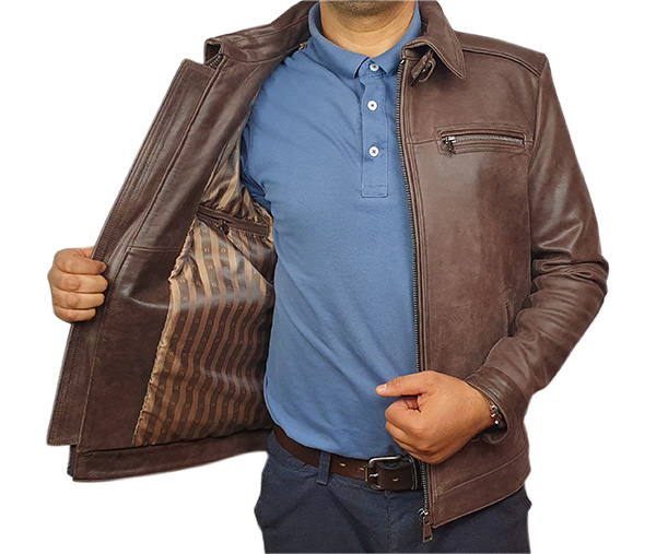 Portefeuille Femme 'Mia' Taille L En Cuir Vachette - Fermeture éclair YKK - 8 Emplacements Cartes - Marron Caramel - DR00722