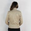 Blouson en cuir souple beige – Image 4