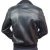 Blouson cuir bleu marine pour homme – Image 2
