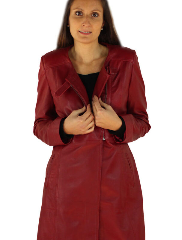 3/4 femme cuir rouge dorothy