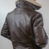 Blouson "Aviateur" en Cuir Marron avec écussons Homme – Image 6