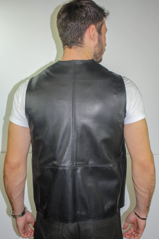 gilet en cuir pour homme