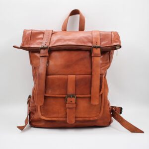 Sac à dos en cuir naturel