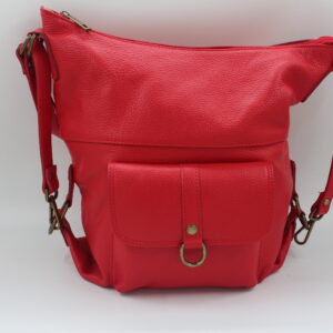 Sac en cuir vachette rouge