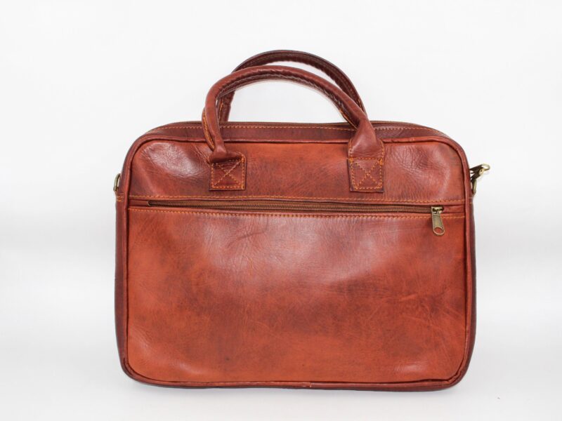 Sacoche en cuir marron