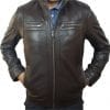 Blouson cuir agneau marron foncé – Image 10