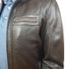 Blouson cuir agneau marron foncé – Image 5