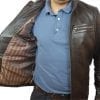 Blouson cuir agneau marron foncé – Image 7