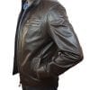 Blouson cuir agneau marron foncé – Image 8