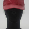 Casquette en cuir agneau rouge – Image 4