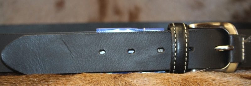 Ceinture en cuir noir large – Image 2