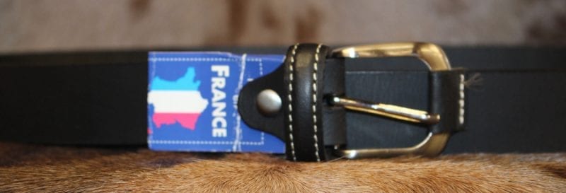 Ceinture en cuir noir large – Image 3