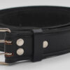 Ceinture en cuir double ardillon noir – Image 3
