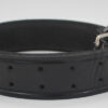 Ceinture en cuir double ardillon noir – Image 2