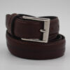 Ceinture en cuir marron foncé fine