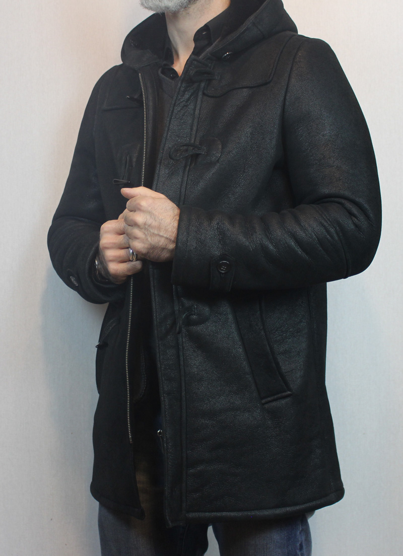 3/4 duffle coat mouton retourné veritable – Image 3