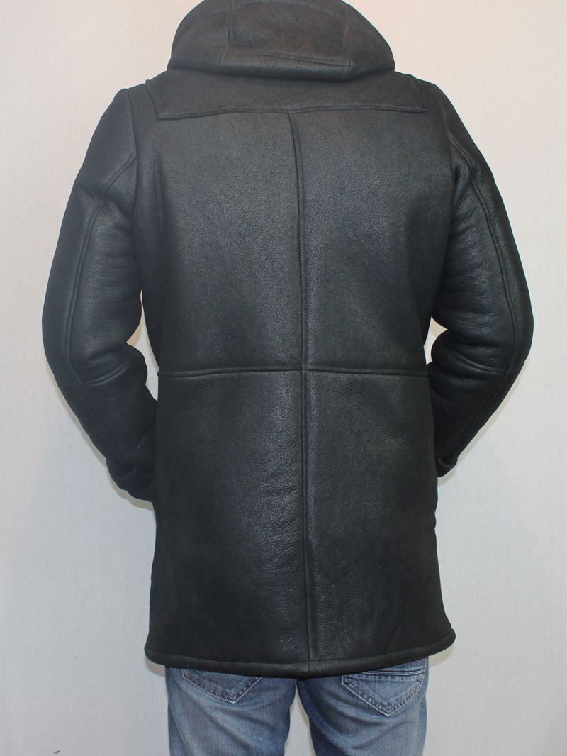 3/4 duffle coat mouton retourné veritable – Image 4