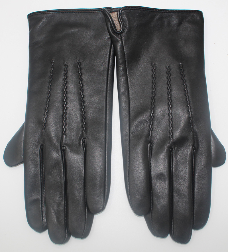 gants en cuir femme, gants en cuir noir, gants en cuir agneau