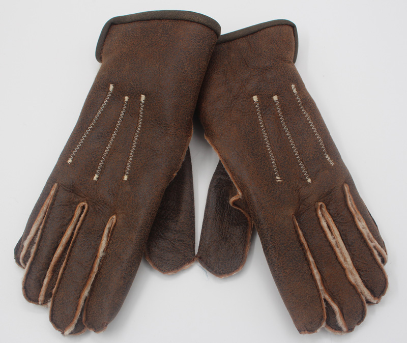 gants en mouton retourné homme, gants en peau de mouton, gants en peau  véritable marron, gants de qualité, rapport qualité prix incontournable