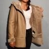 Veste en mouton retourné beige – Image 3