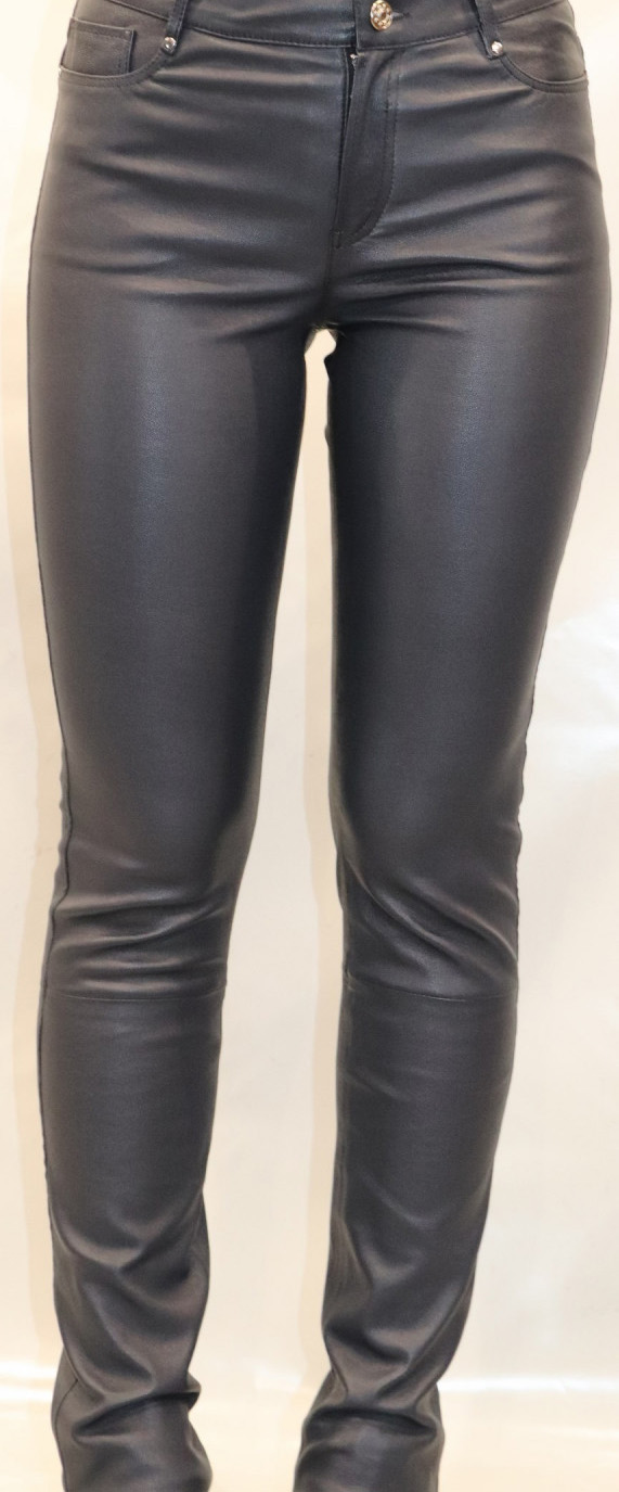 pantalon cuir noir stretch
