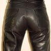 Pantalon en cuir noir femme 501 – Image 3