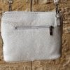 Pochette en cuir grainé blanche – Image 3