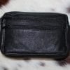 Pochette ceinture en cuir agneau noir