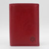 Portefeuille cuir vachette rouge