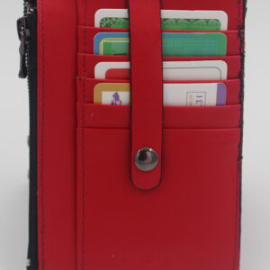 Potre carte en cuir rouge