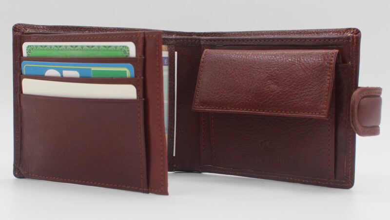 Portefeuille cuir vachette marron – Image 3