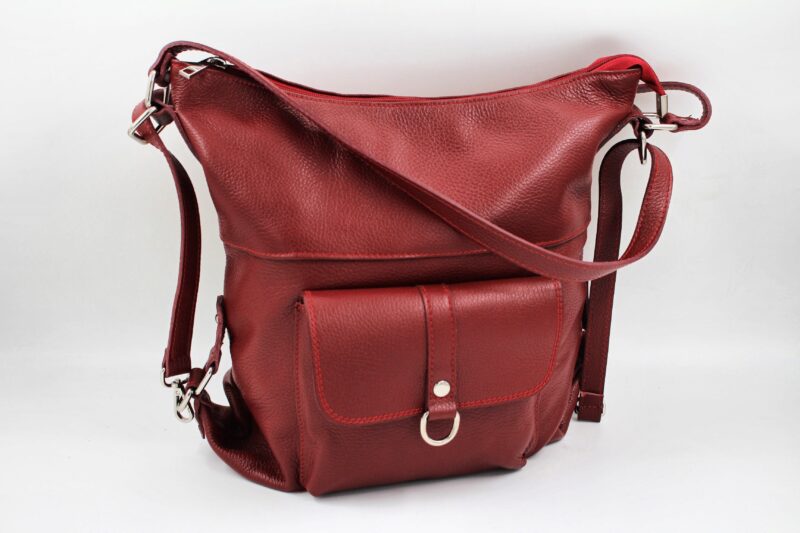 Sac en cuir vachette bordeaux