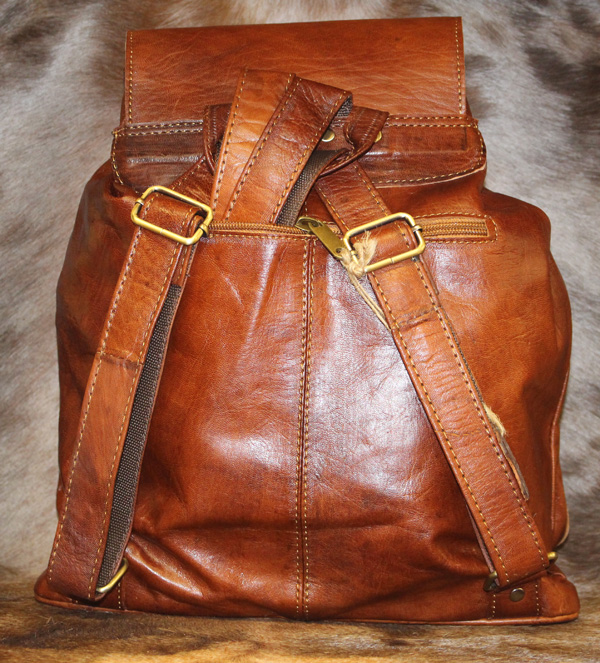 LeMariol Naturel - sac a dos en cuir Marron