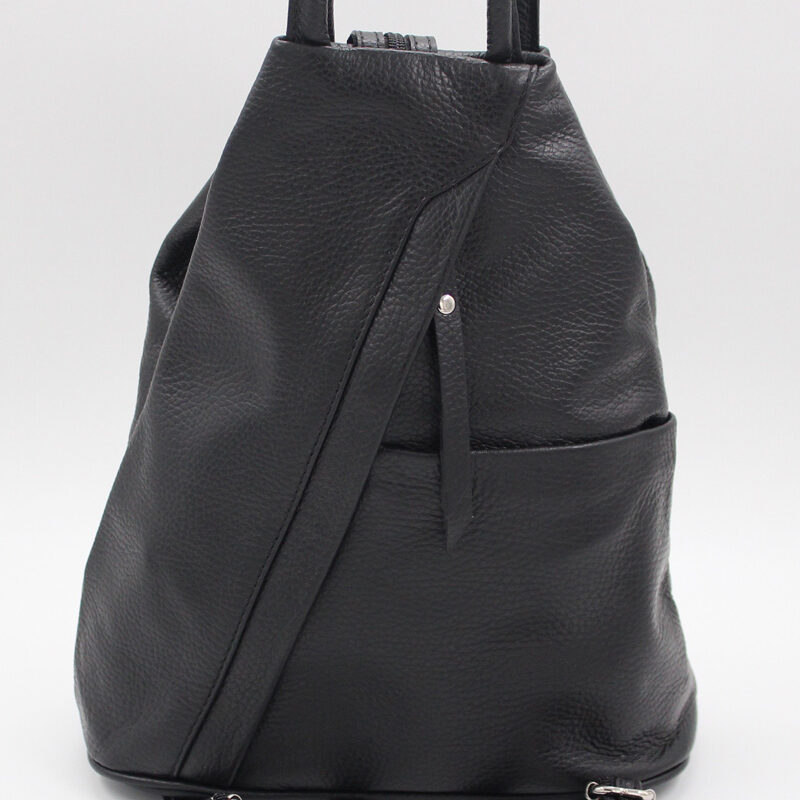 Sac à dos en cuir noir