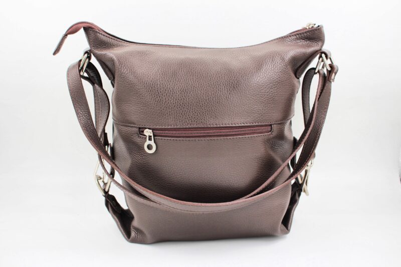 Sac en cuir vachette marron foncé – Image 2