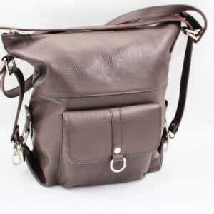 Sac en cuir vachette marron foncé