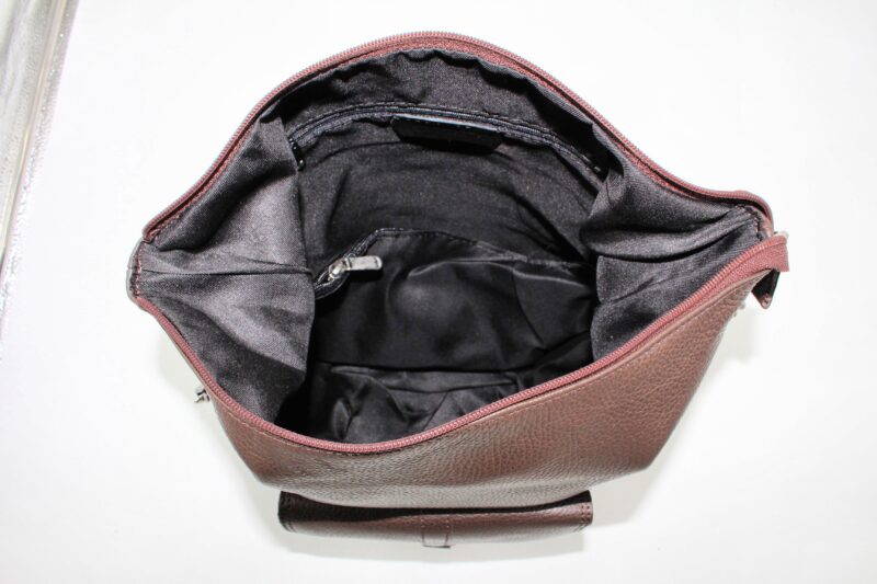 Sac en cuir vachette marron foncé – Image 3