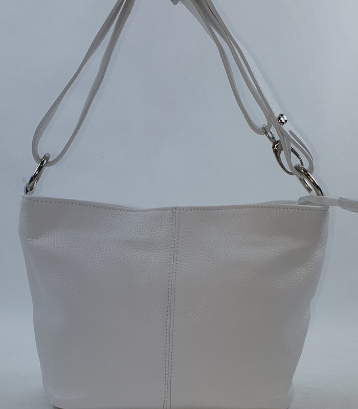 Sac à main en cuir blanc