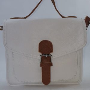 Sac à main en cuir blanc