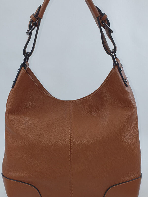 Sac à main en cuir camel