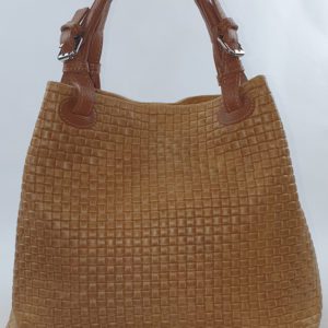 Sac à main en cuir camel