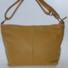 Sac à main en cuir jaune moutarde – Image 3