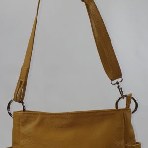 Sac à main en cuir moutarde