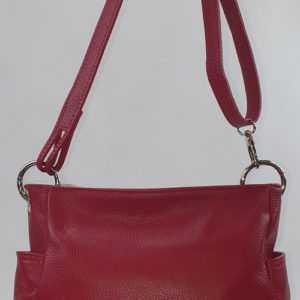 Sac à main en cuir rouge