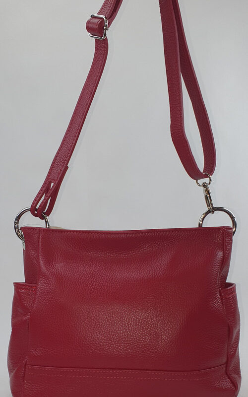 Sac à main en cuir rouge