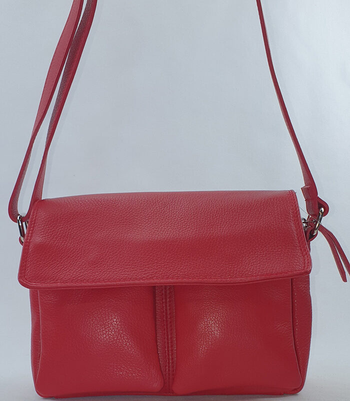 Sac à main en cuir rouge