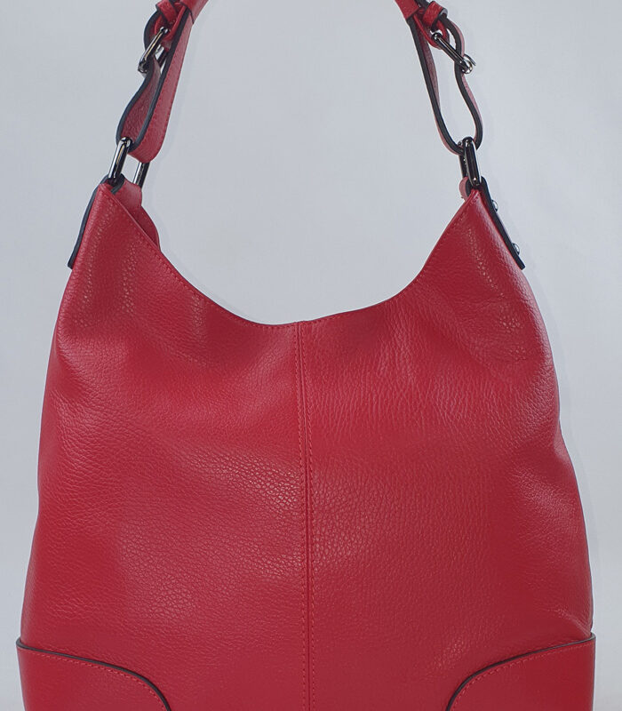 Sac à main cuir grainé rouge