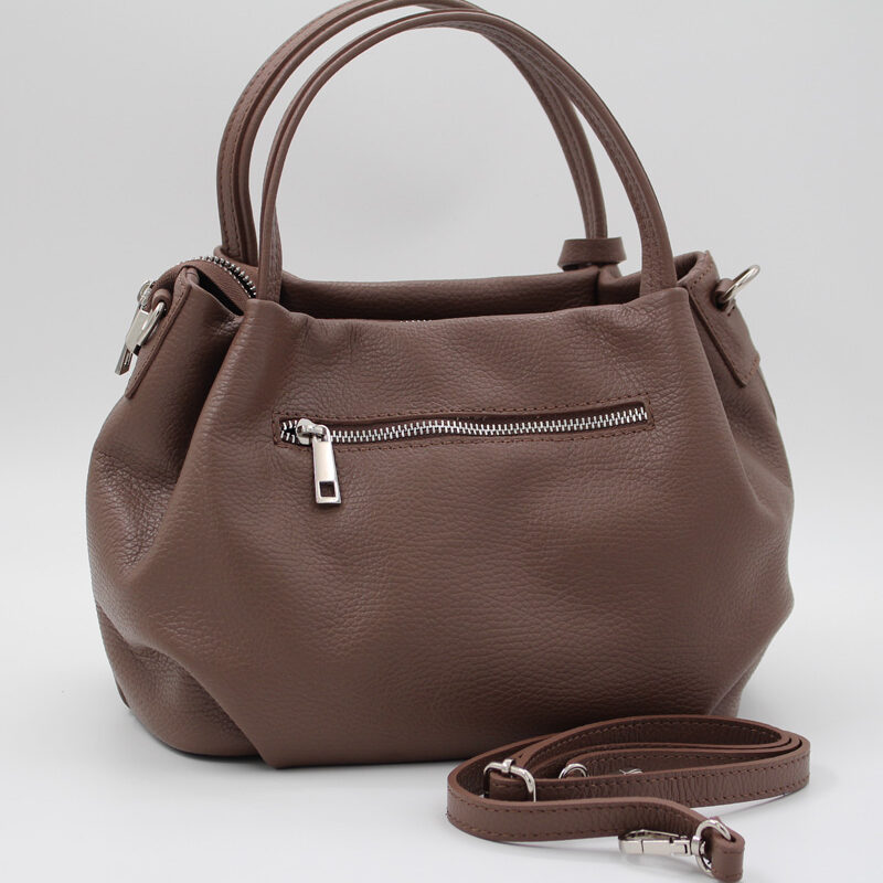 Sac à main en cuir vachette marron