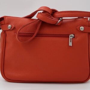 Sac à main en cuir vachette orange