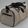 Sac de voyage en Cuir - argenté finition noir- petit format – Image 2